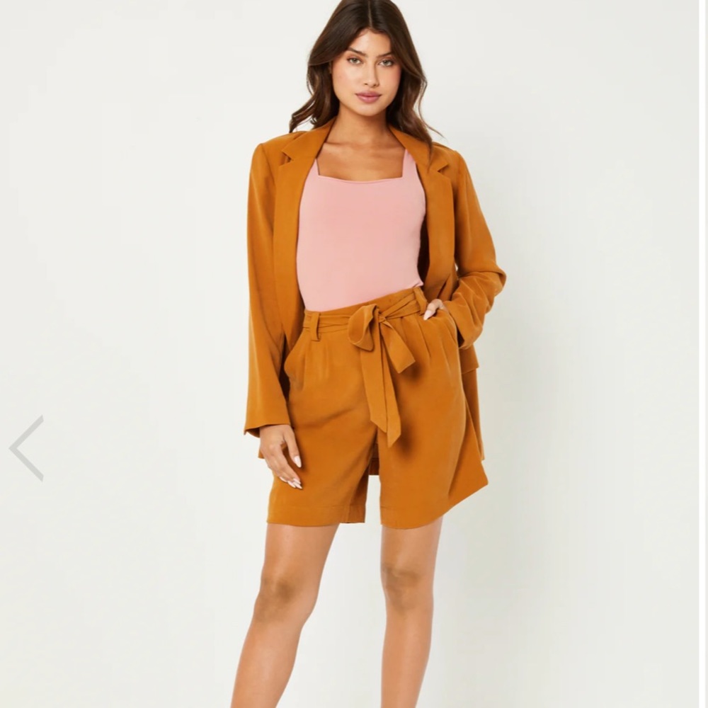 High Waisted BCBG Shorts with tie belt